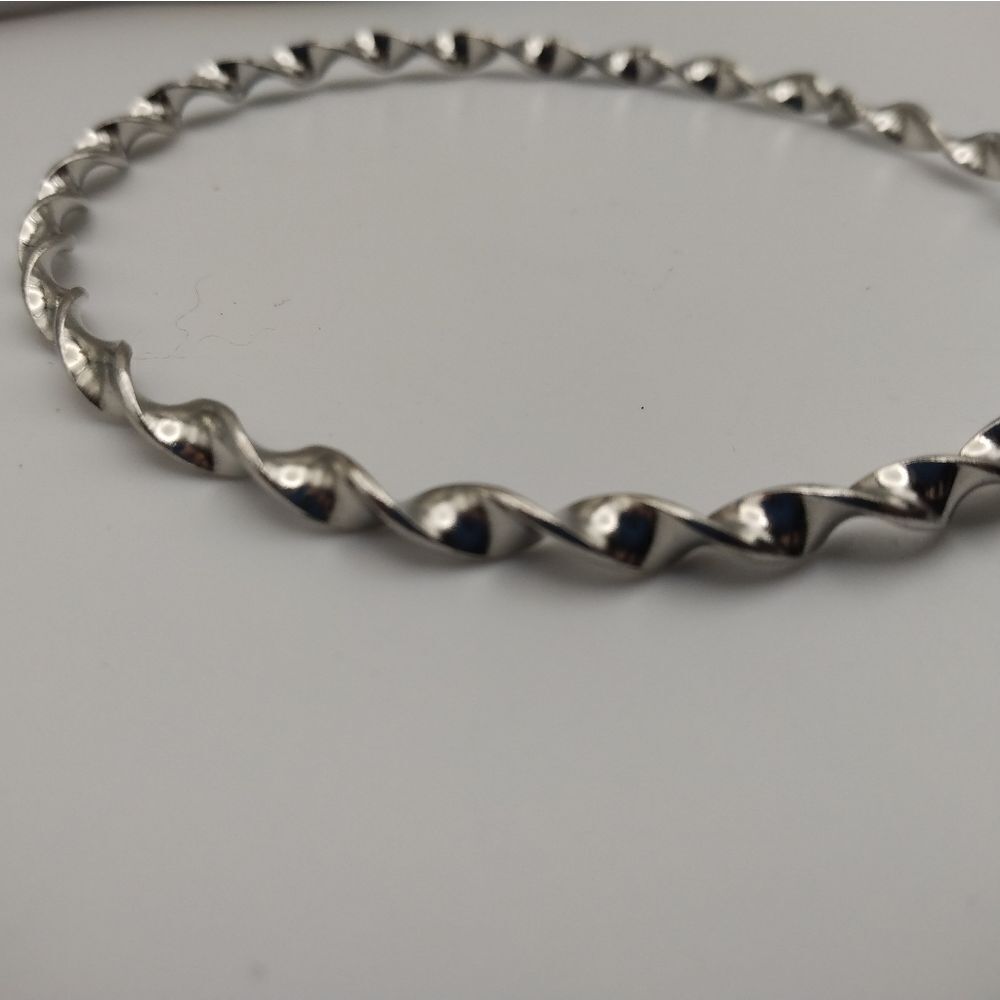 Silver twist bracelet B0728‎